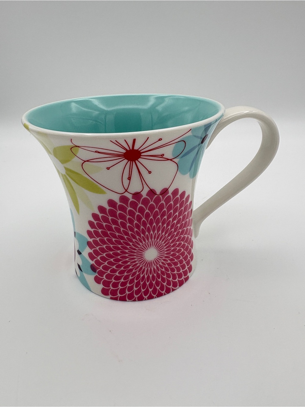 Portmeirion Crazy Daisy Mug Discontinued Floral Turquoise